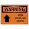 Signmission OSHA Sign, Men Working Above, 18in X 12in Alum, 12" W, 18" L, Landscape, OS-WS-A-1218-L-12681 OS-WS-A-1218-L-12681 - alternate 1